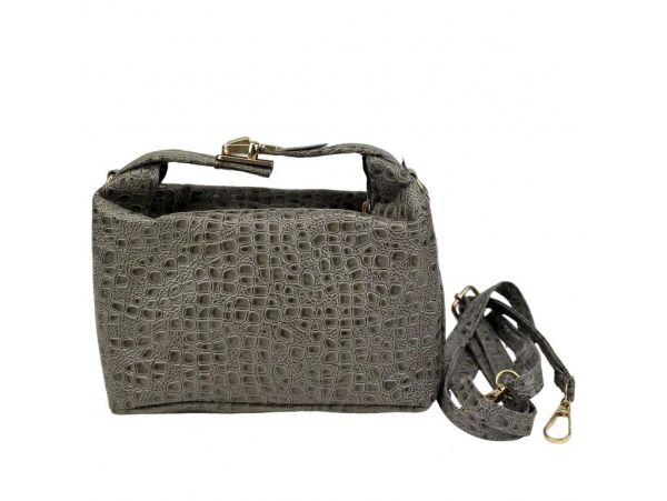 Маленька сумка з екошкіри Lilly P2-86145G сіра