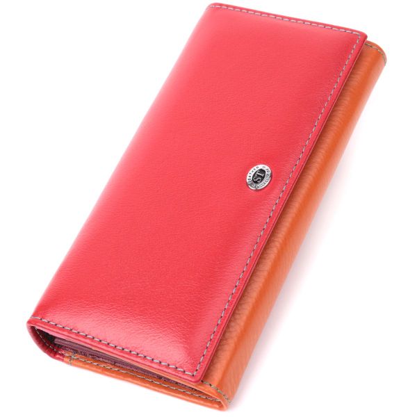 Великий гаманець для прекрасних жінок із натуральної шкіри ST Leather 22518 різнокольоровий