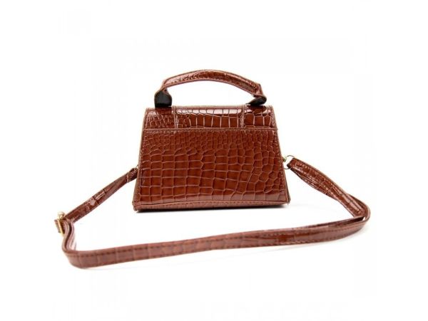 Каркасне невелике кросбоді з еко-шкіри Lilly P2-17068985C коричневе