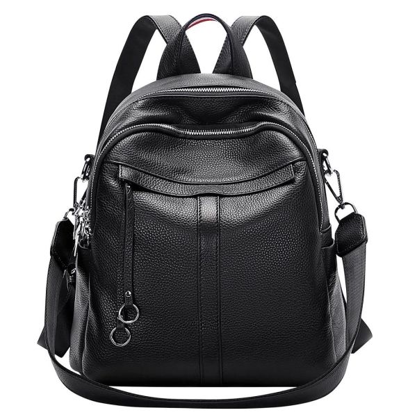 Шкіряний жіночий чорний рюкзак Olivia Leather F-FL-NWBP27-1138A