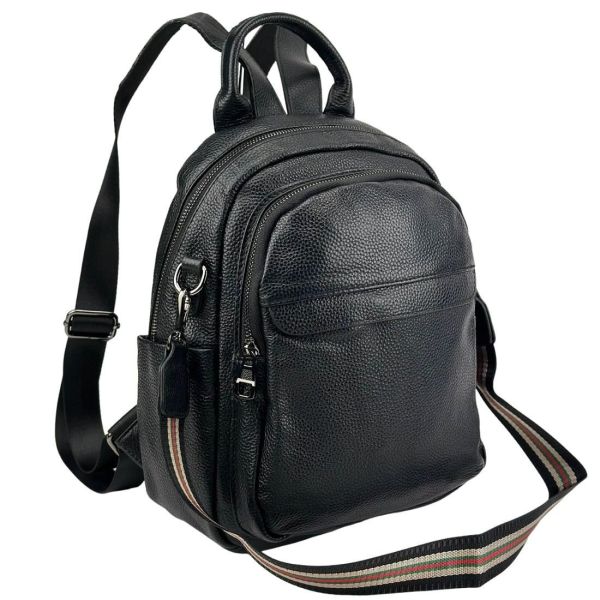 Шкіряний жіночий чорний рюкзак Olivia Leather F-FL-NWBP27-8061A