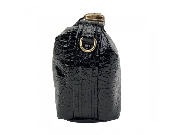 Маленька сумка з екошкіри Lilly P2-86145A чорна