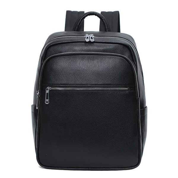 Чоловічий шкіряний рюкзак на два відділи TIDING BAG FL-N2-0201A