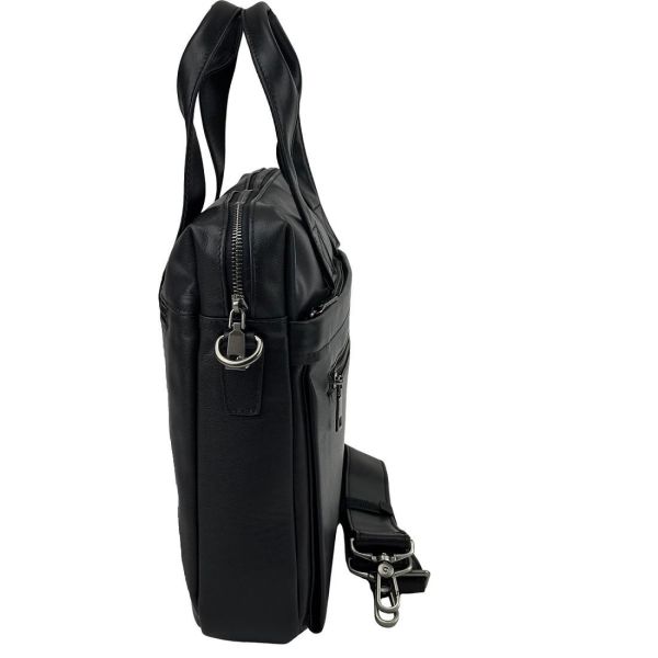 Сумка шкііряна для документів Tiding Bag 1663A чорна
