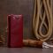 Вертикальний гаманець на кнопці жіночий ST Leather 19204 бордовий