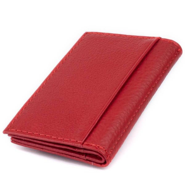Визитница-книга ST Leather 19214 красная