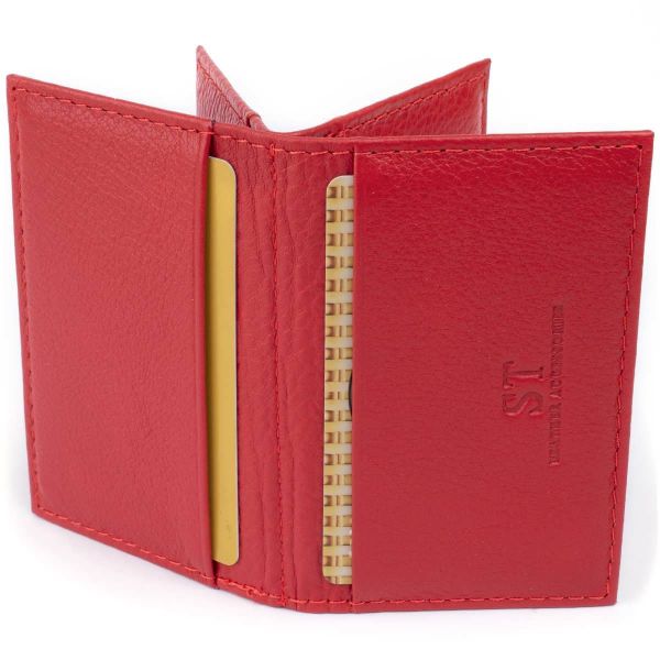 Визитница-книга ST Leather 19214 красная