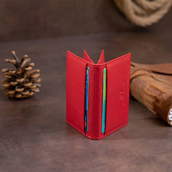 Визитница-книга ST Leather 19214 красная