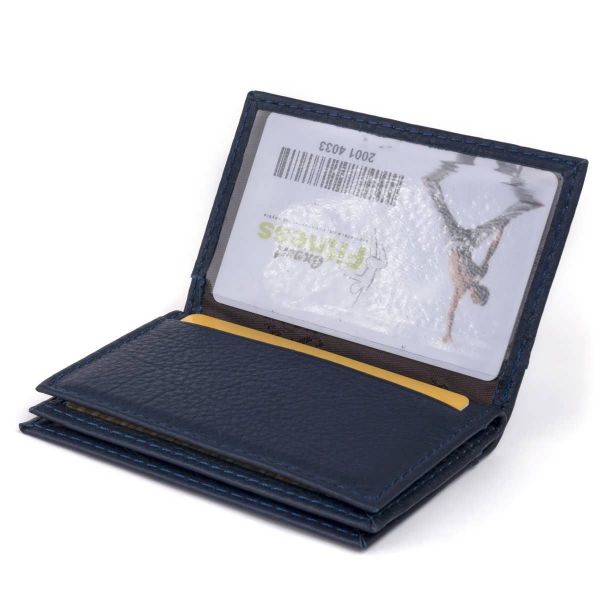 Визитница-книга ST Leather 19217 темно-синяя