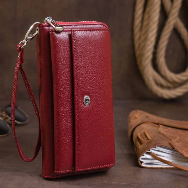 Гаманець шкіряний жіночий ST Leather 19293 бордовий