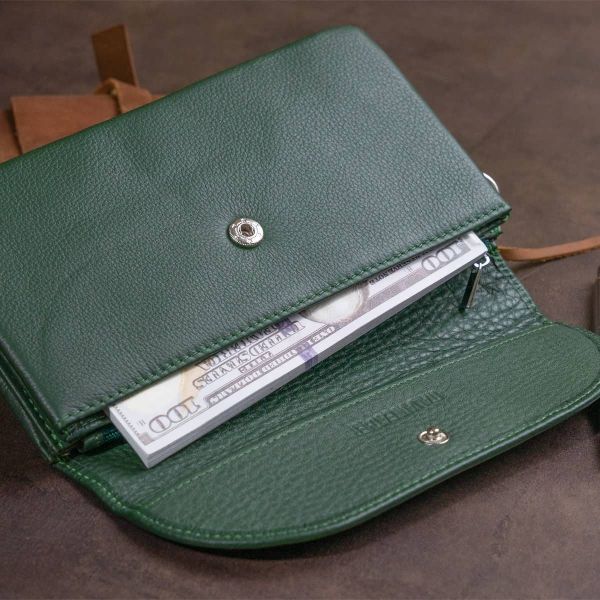 Клатч зі шкіри жіночий ST Leather 19320 зелений