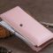 Горизонтальный тонкий кошелек из кожи ST Leather 19325 розовый