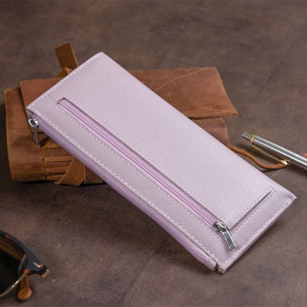 Горизонтальный тонкий кошелек из кожи ST Leather 19327 фиолетовый