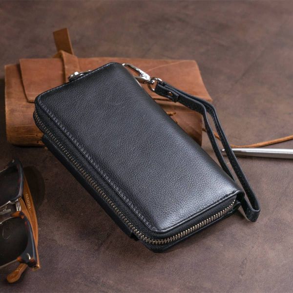 Кошелек из кожи на защелке ST Leather 19339 черный