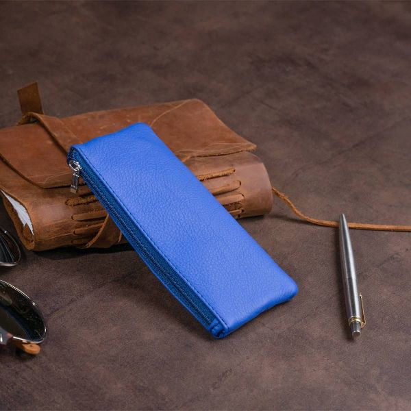 Ключниця-гаманець з кишенею унісекс ST Leather 19351 синя