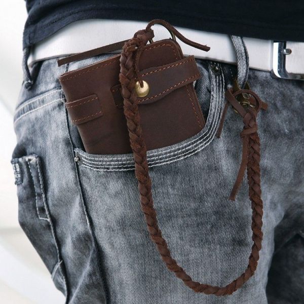 Мужской клатч 14383 из старинной кожи Vintage коричневый.