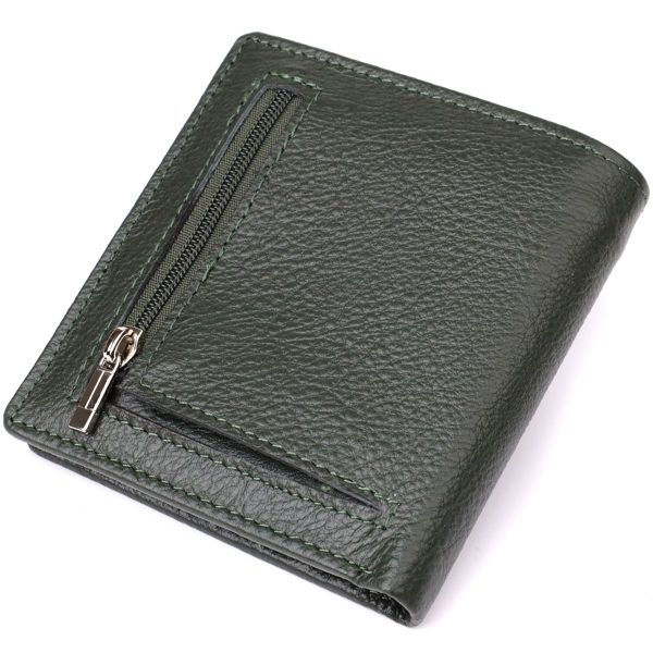Жіночий гаманець на магніті з натуральної шкіри ST Leather 23093 зелений