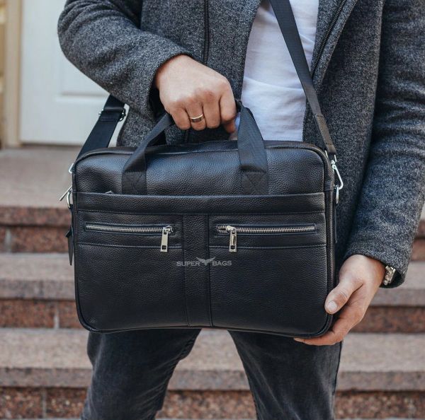 Чоловіча сумка для ноутбука й документів чорна SK N8256 Tiding Bag