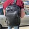Міський чоловічий рюкзак шкіряний чорний Tiding Bag B2-03555A