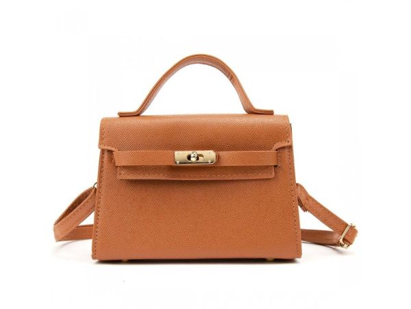 Стильна жіноча класична сумочка з еко-шкіри Lilly P2-14067904C коричнева