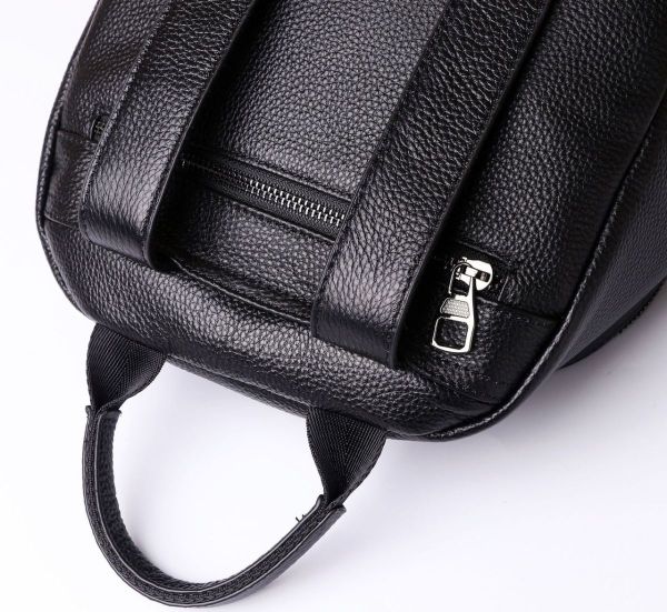Жіночий класичний шкіряний рюкзак чорний міського типу 85378 Tiding Bag
