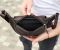 Чоловіча шкіряна нагрудна сумка-бананка для телефону 14х29х8 Tiding Bag 70101 чорна
