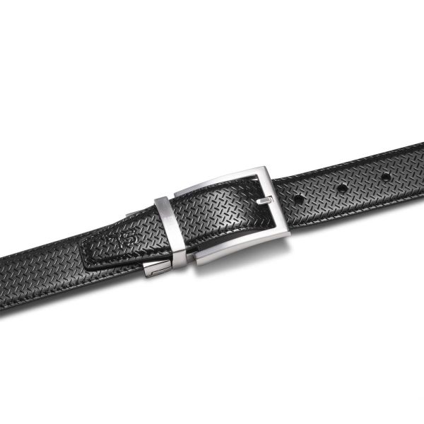 Ремінь чоловічий шкіряний Semi Line Black/Brown (P8232-0 M)