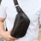Чоловіча шкіряна нагрудна сумка-бананка для телефону 14х29х8 Tiding Bag 70101 чорна