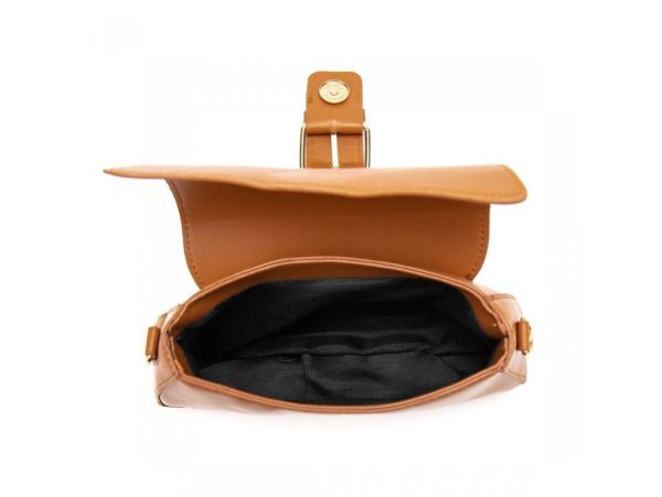 Кросбоді з еко-шкіри зі стильним замком Lilly P4-1588C коричневе