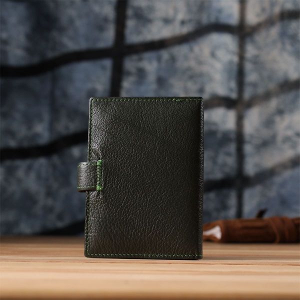 Оригінальна обкладинка на документи унісекс із натуральної шкіри ST Leather 23119 зелена