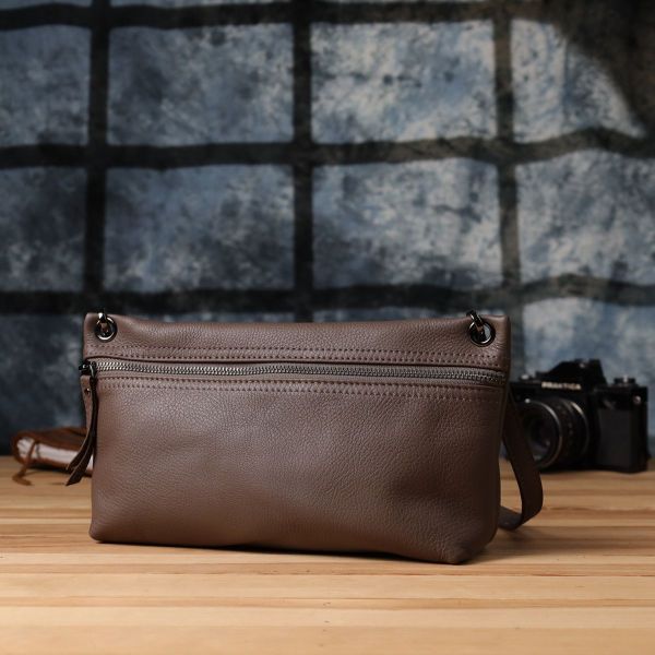 Зручна сумка жіноча на плече з натуральної шкіри Vintage 23006 коричнева
