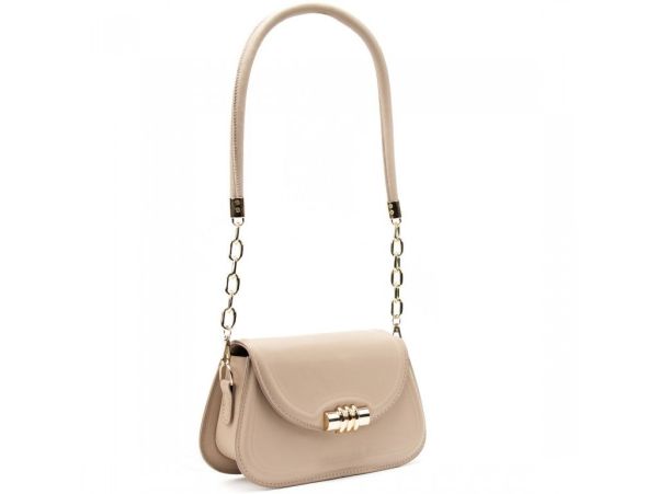 Сумочка через плече каркасна із клапаном Lilly P4-8420B біж
