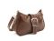 Подовжена сумка через плече з екошкіри Lilly P2-8577-1DB темно коричнева