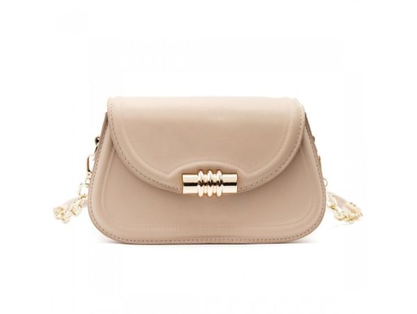Сумочка через плече каркасна із клапаном Lilly P4-8420B біж