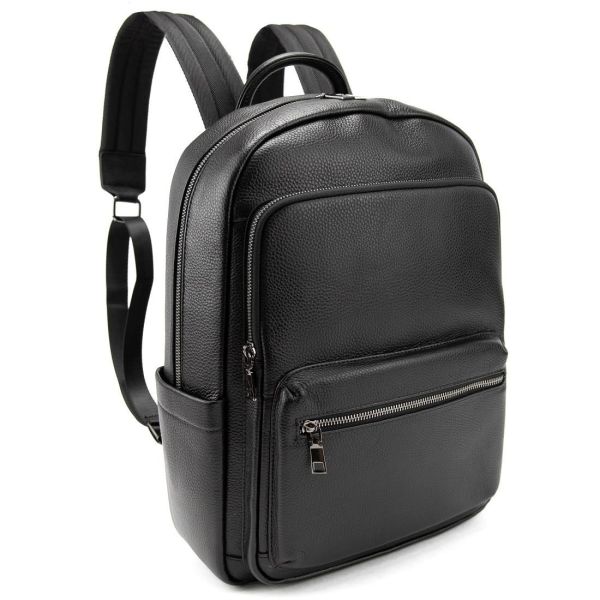 Чоловічий шкіряний рюкзак чорний Tiding Bag A25F-131419A