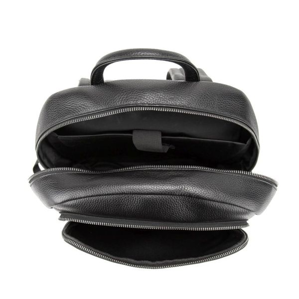 Чоловічий шкіряний рюкзак чорний Tiding Bag A25F-131419A