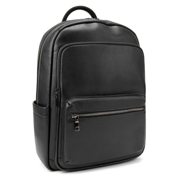 Чоловічий шкіряний рюкзак чорний Tiding Bag A25F-131419A