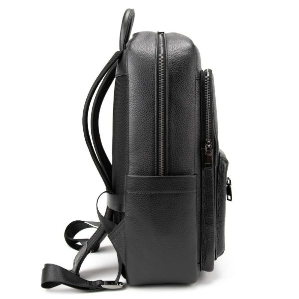 Чоловічий шкіряний рюкзак чорний Tiding Bag A25F-131419A