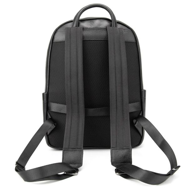 Чоловічий шкіряний рюкзак чорний Tiding Bag A25F-131419A