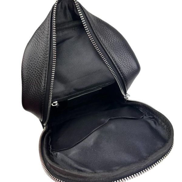 Шкіряний чорний слінг через плече Tiding Bag A25F-250131A чорний