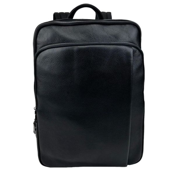 Шкіряний чорний рюкзак Tiding Bag A25F-8528A