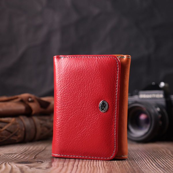 Яскравий гаманець для дівчат із натуральної шкіри ST Leather 22498 різнокольоровий