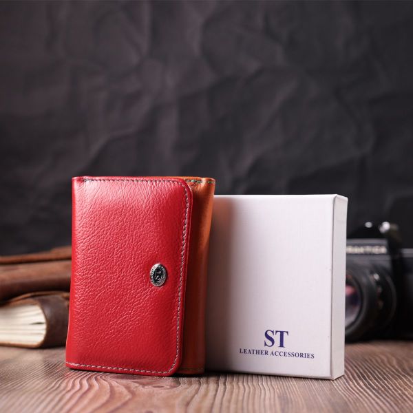 Яскравий гаманець для дівчат із натуральної шкіри ST Leather 22498 різнокольоровий
