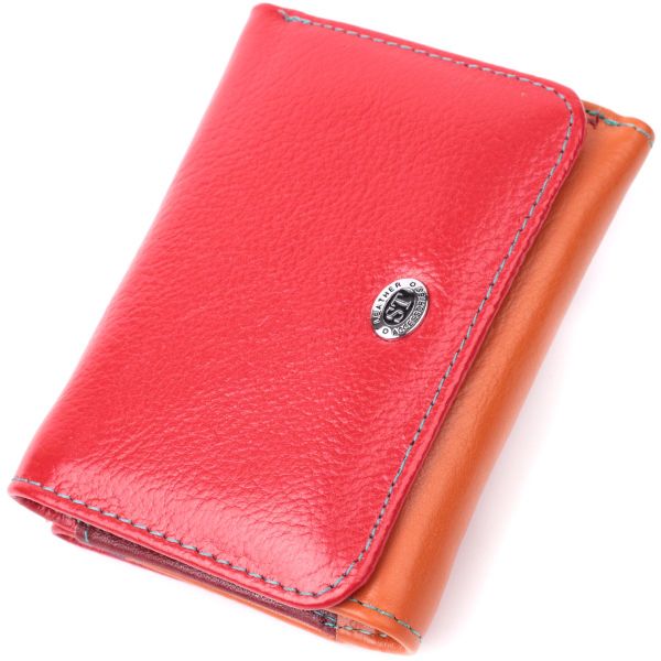 Яскравий гаманець для дівчат із натуральної шкіри ST Leather 22498 різнокольоровий