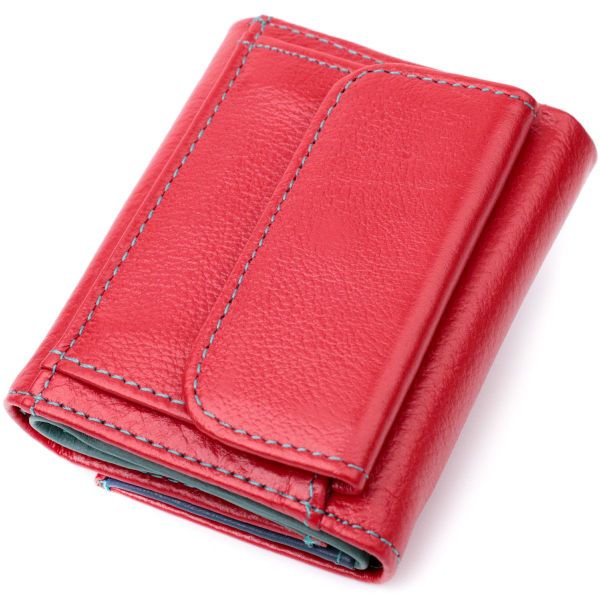 Яскравий маленький гаманець для жінок із натуральної шкіри ST Leather 19502 червоний
