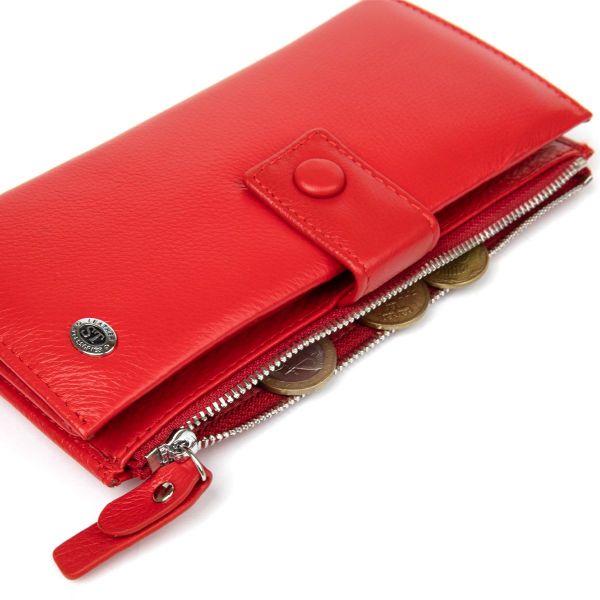 Яркий женский кошелек-клатч ST Leather 19374 красный
