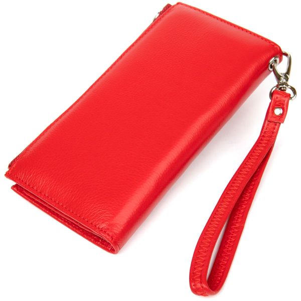 Яркий женский кошелек-клатч ST Leather 19374 красный