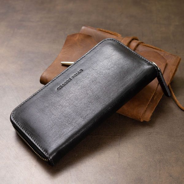 Кожаный женский кошелек Grande Pelle 11562 черный