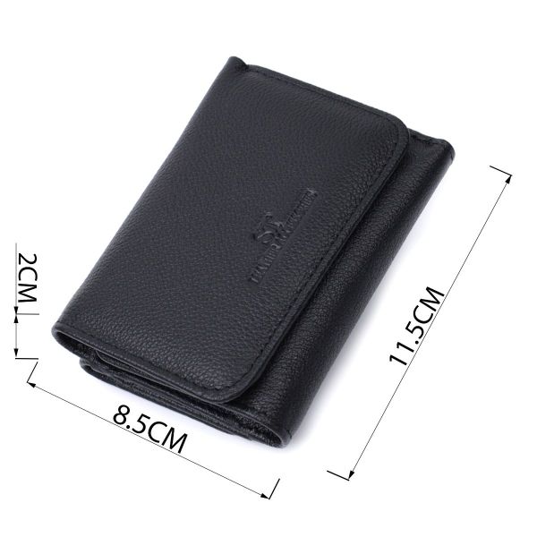 Красиве жіноче портмоне з монетницею з натуральної шкіри ST Leather 22728 чорне