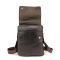Шкіряний месенджер з клапаном на два відділи Tiding Bag M56-3508C коричневий